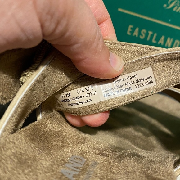 Eastland Machias tan leather slide new size 7. Flatform sandals - Picture 5 of 10